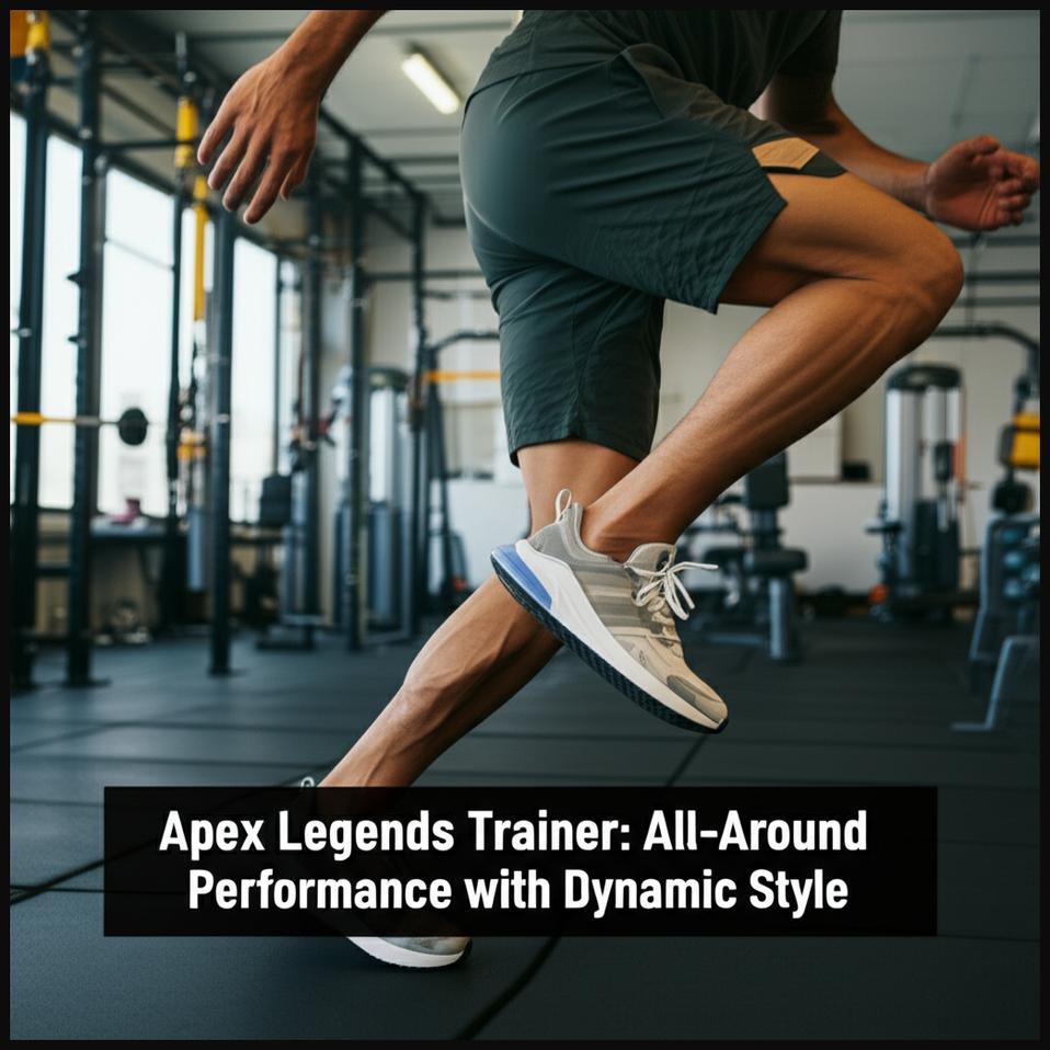 A man engaged in a general fitness workout, demonstrating the all-around performance and style of Apex Legends Trainer shoes.