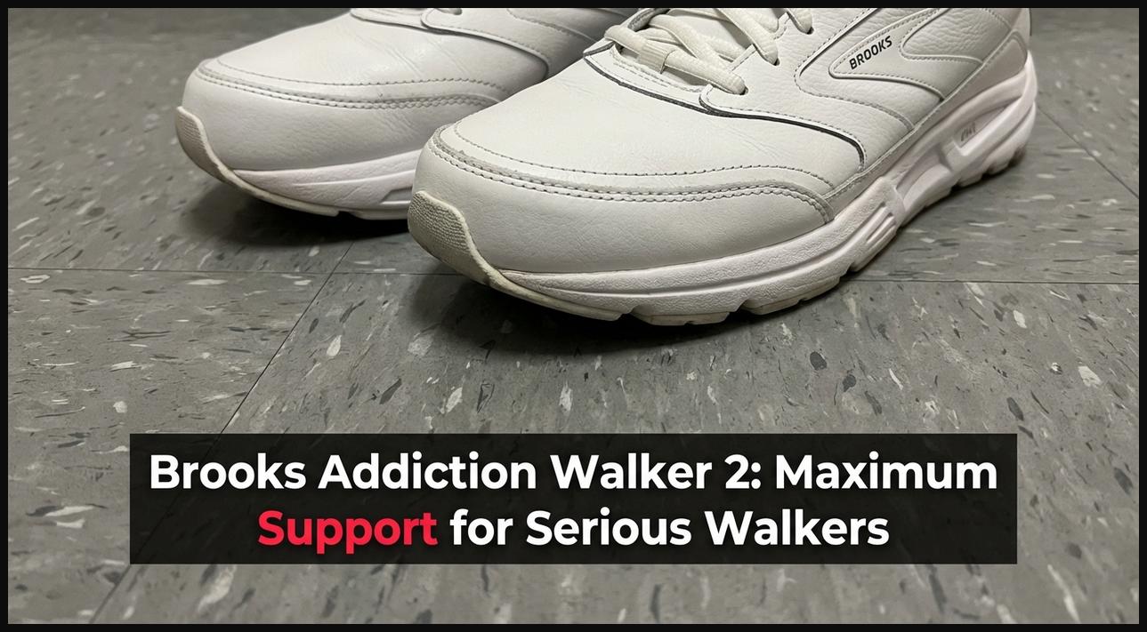 Brooks Addiction Walker 2 style walking shoes with a leather upper and robust motion control support.