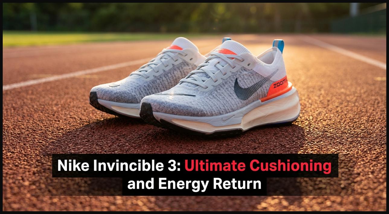 Nike Invincible 3 style walking shoes showcasing thick ZoomX foam for high energy return.